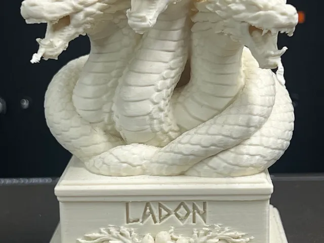 Ladon Bust – Guardian Dragon of the Golden Apples Statue STL