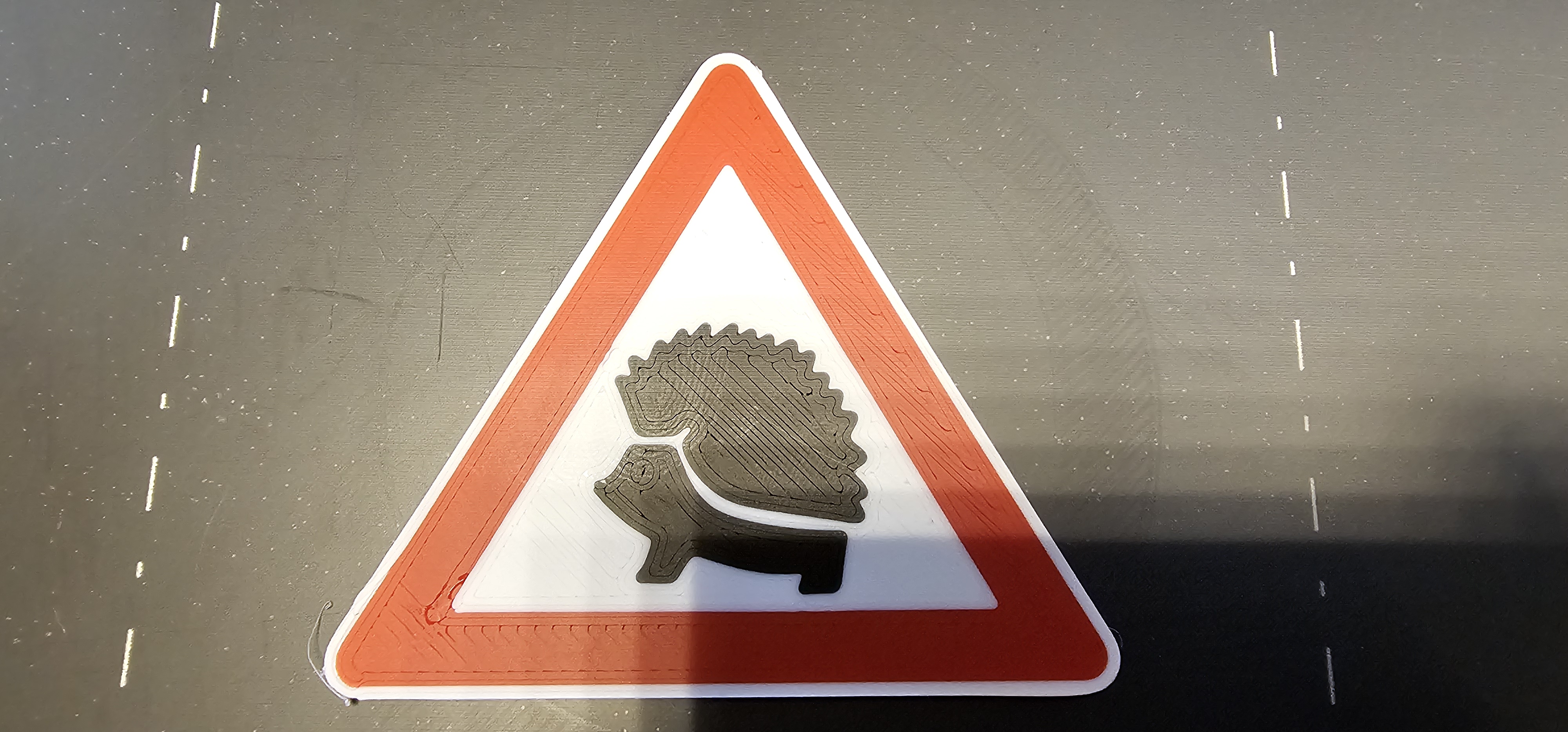"Verkehrszeichen" Achtung Igel! / "Traffic sign" Attention, Hedgehogs