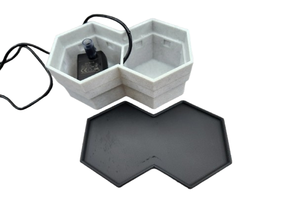 2-Hex Drip Plate for Custom Bases - Modular Desktop Fountain