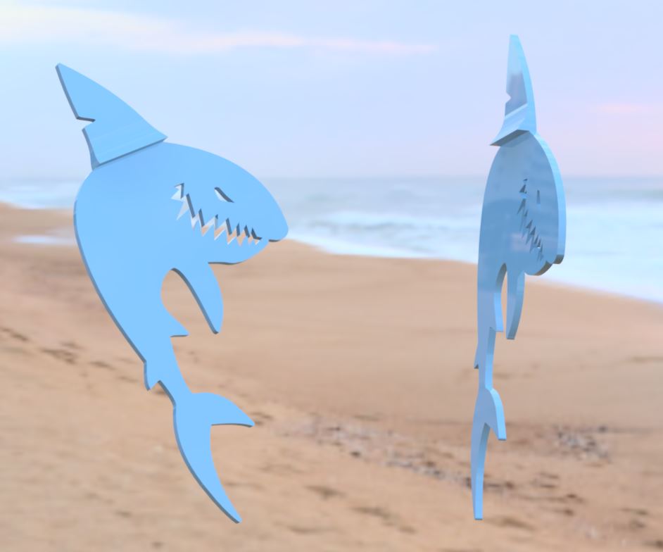 Miniatura 4 do modelo 3D Shark Bookmark