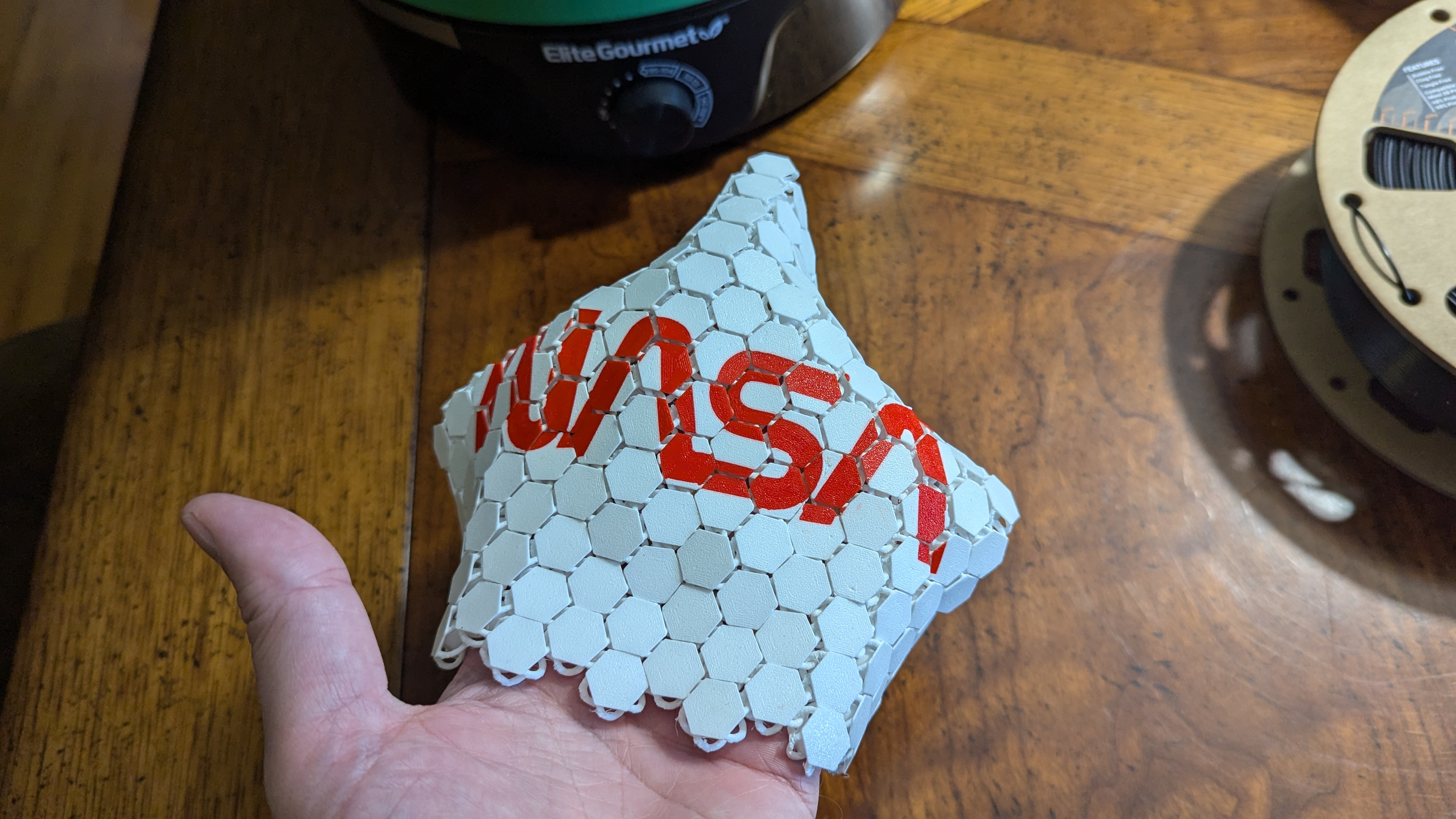 NASA Chainmail flexible fabric with Worm Logo