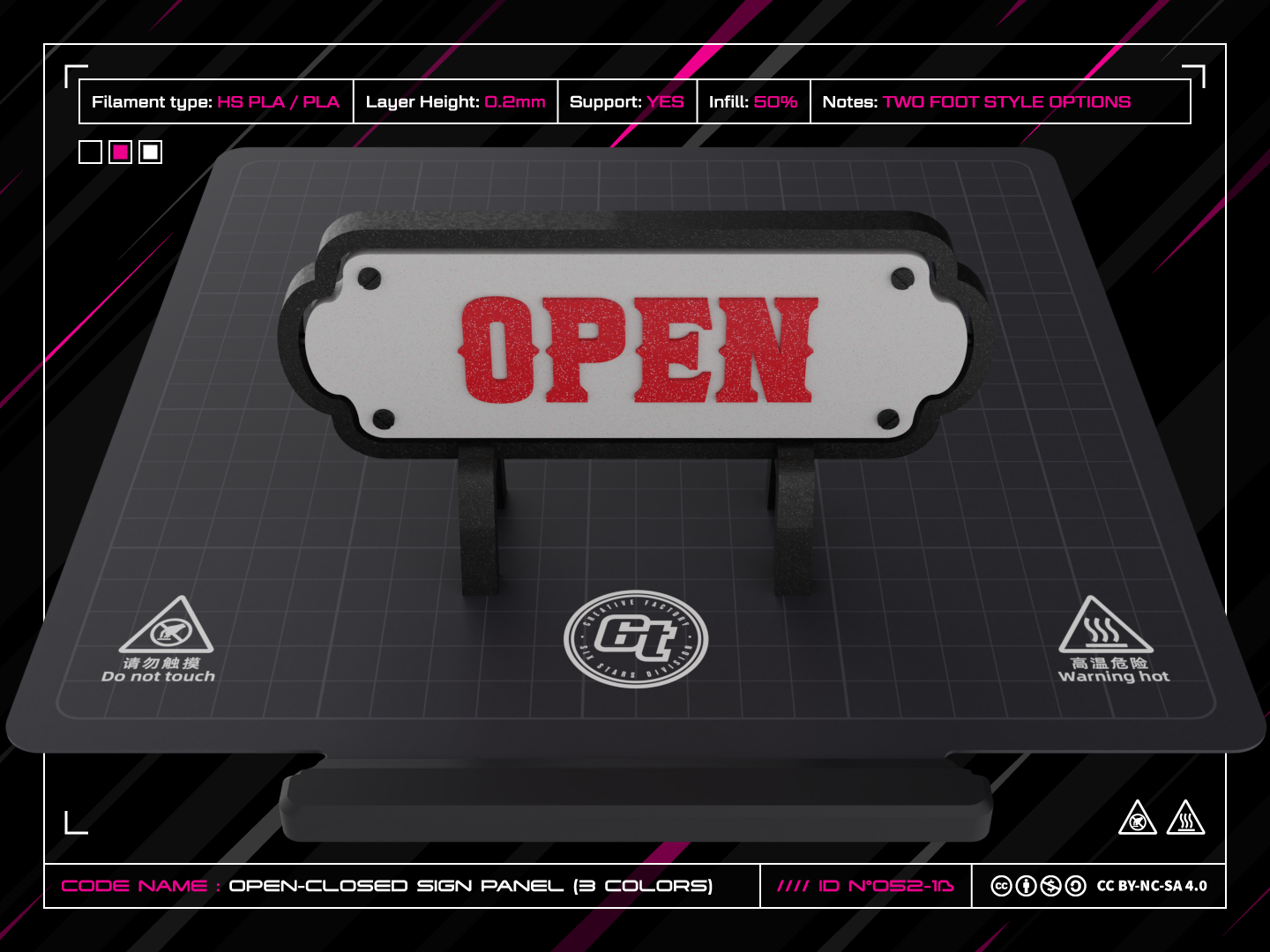 Miniatura 4 do modelo 3D Open/Closed Sign Panel (Saloon Feeling)