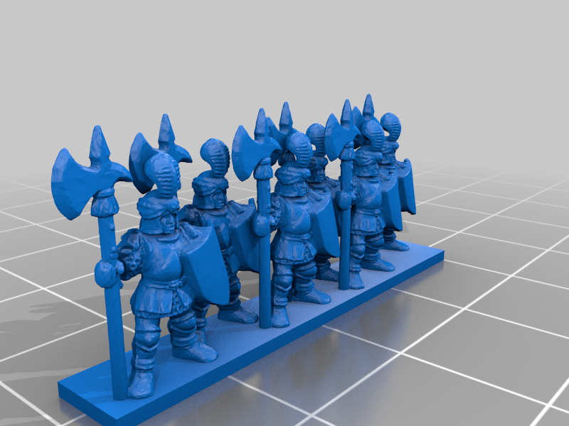 Miniatura 4 do modelo 3D Warmaster Empire Halberdiers