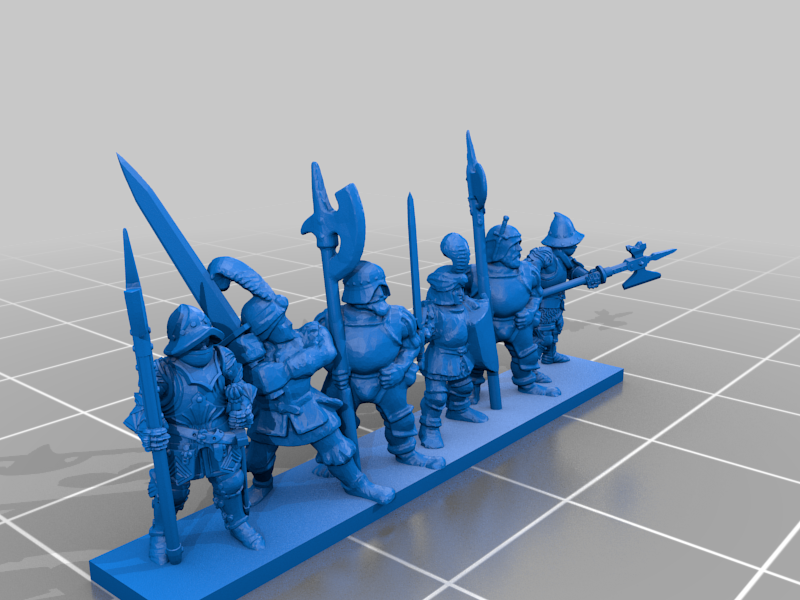 Miniatura 6 do modelo 3D Warmaster Empire Halberdiers