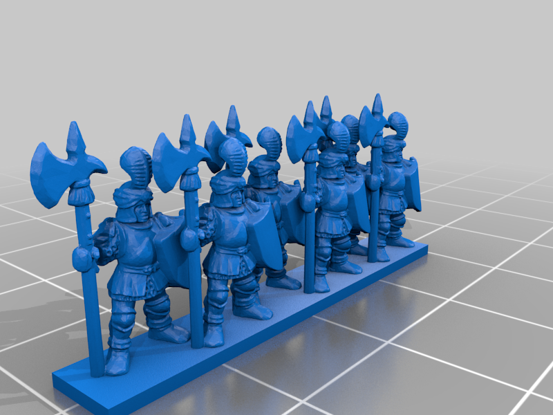 Miniatura 7 do modelo 3D Warmaster Empire Halberdiers