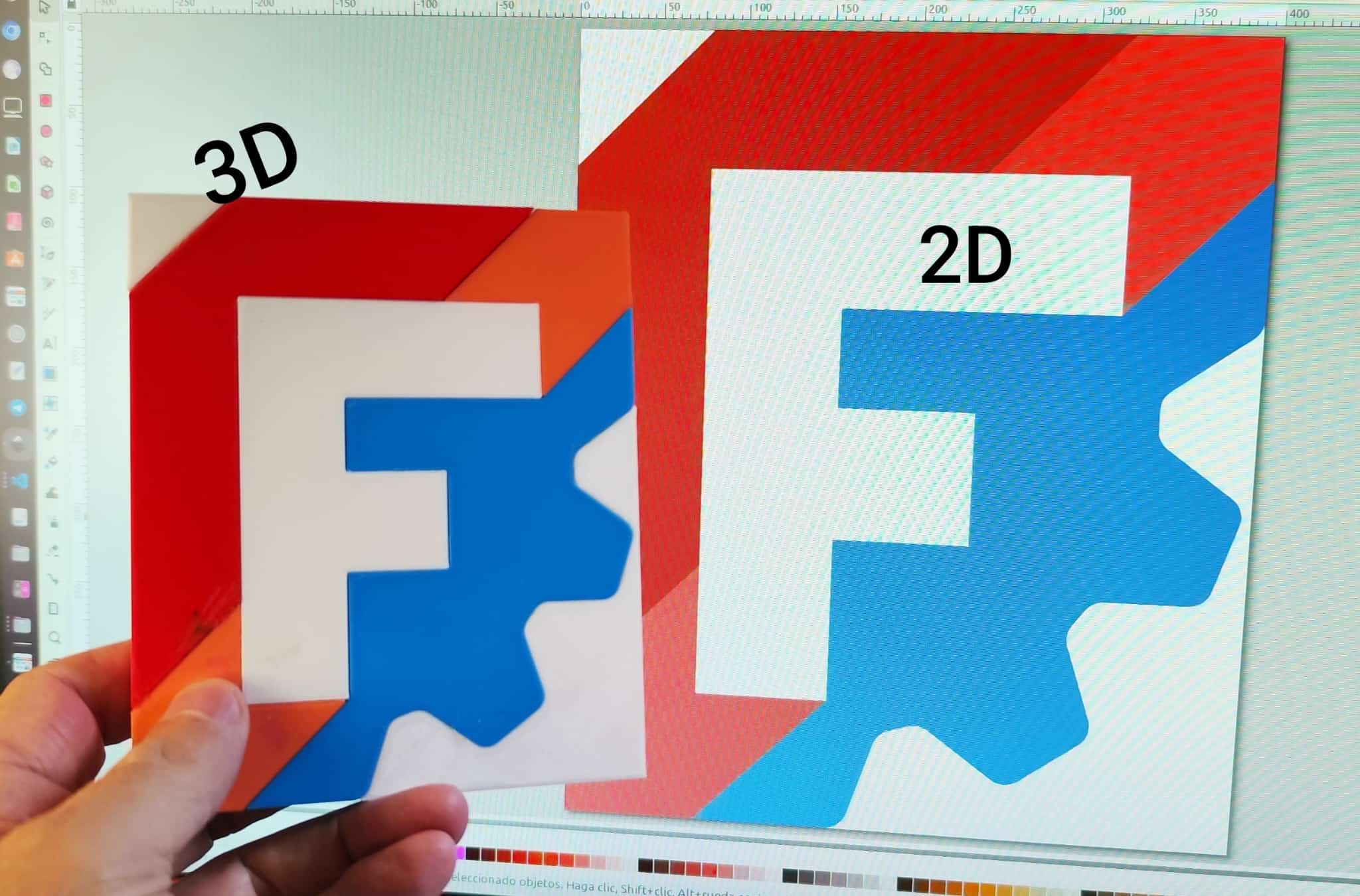Logos FreeCAD en 3D