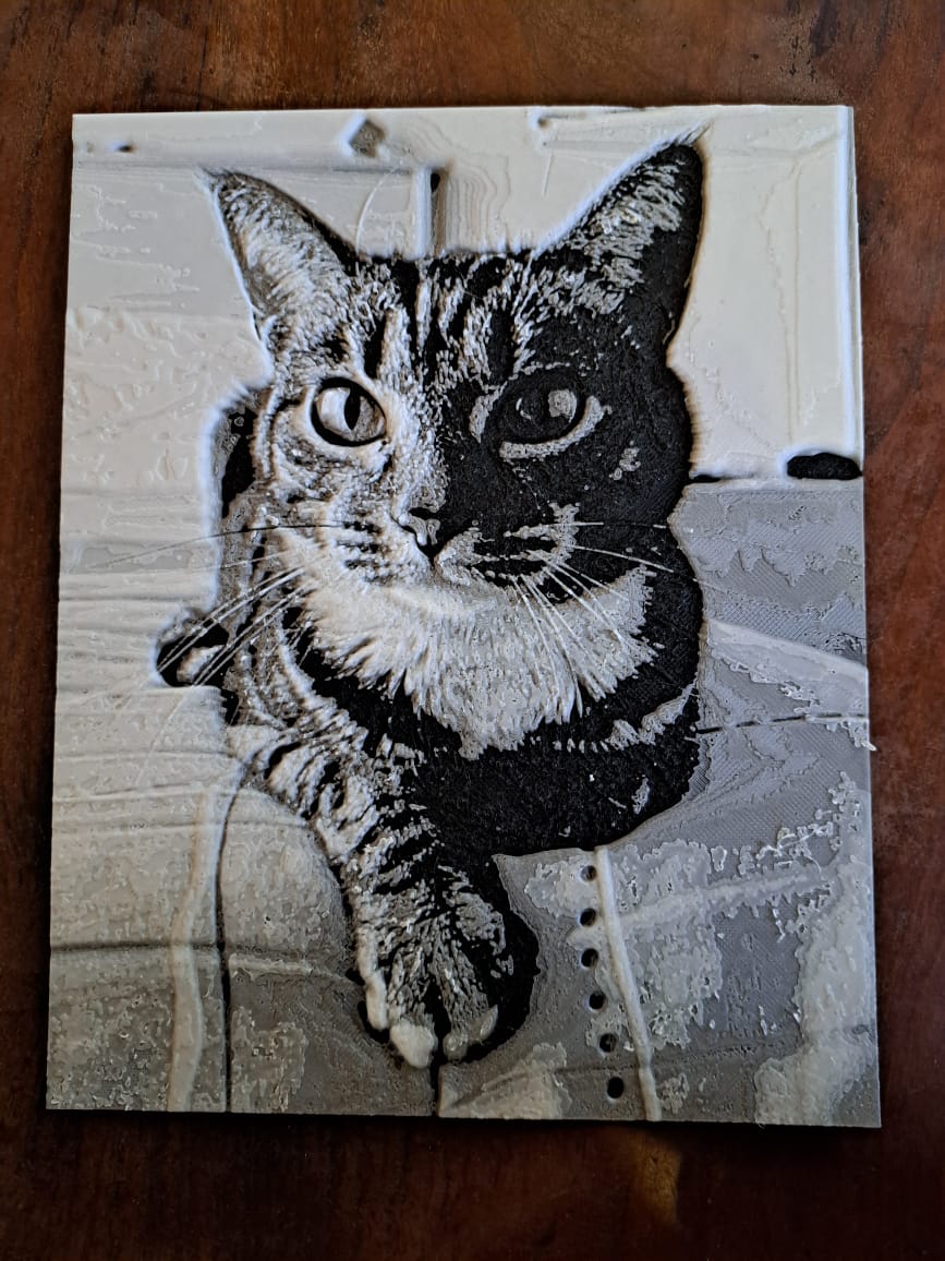 Miniatura 2 do modelo 3D Tabby cat HueForge