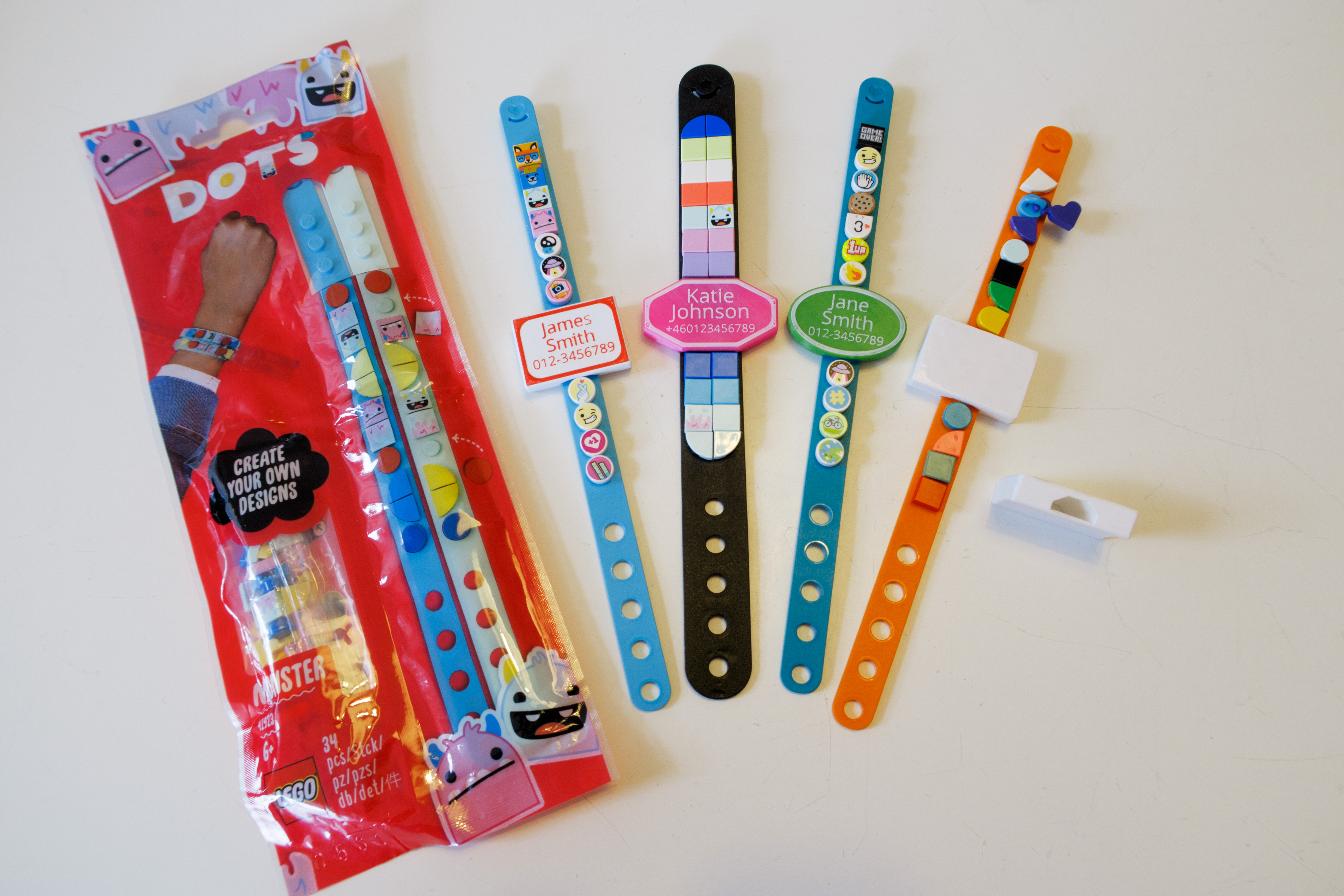 Customizable Lego DOTS Bracelet/Armband Name Tag