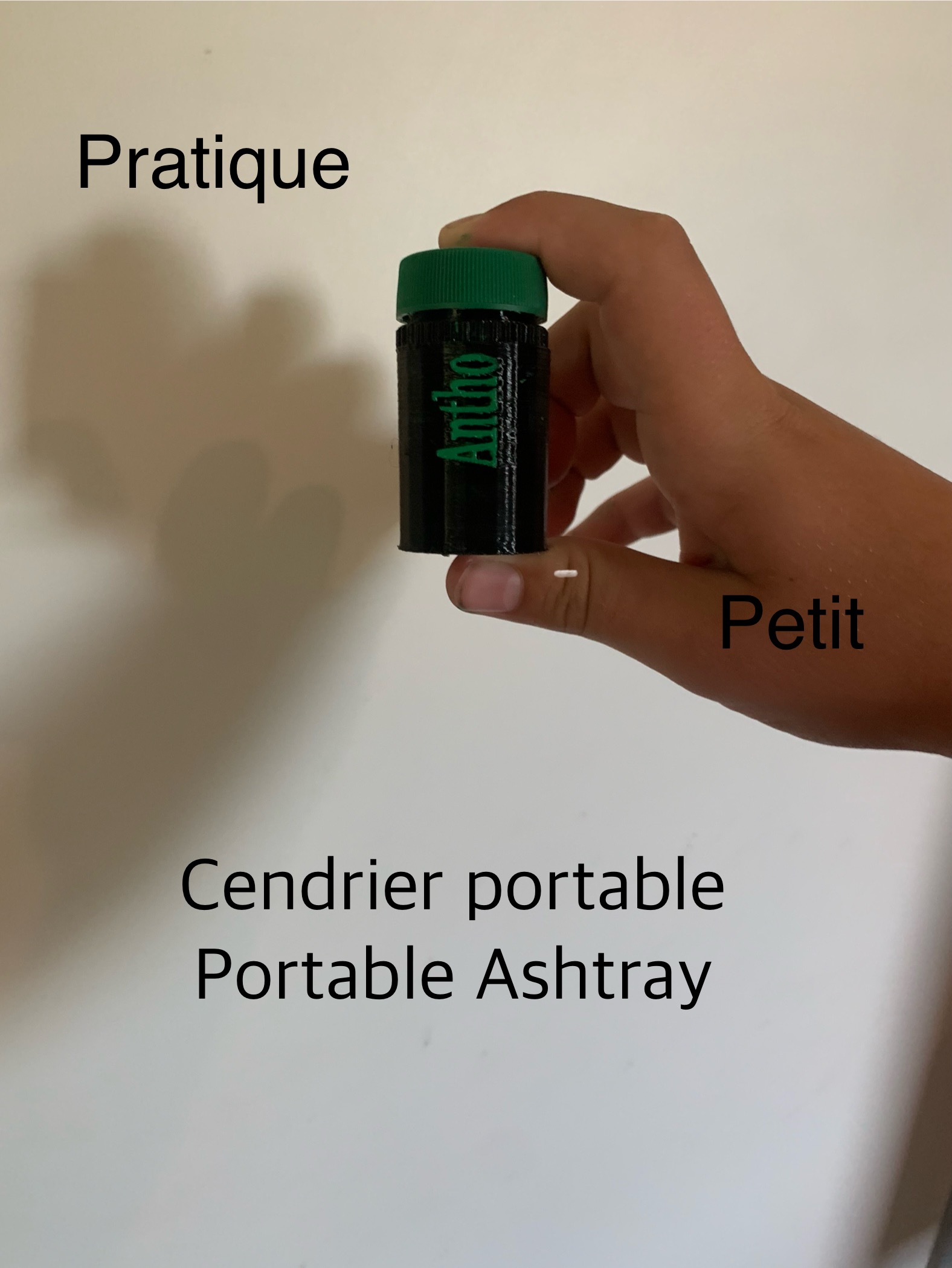Cendrier portable de camping 3D model thumbnail