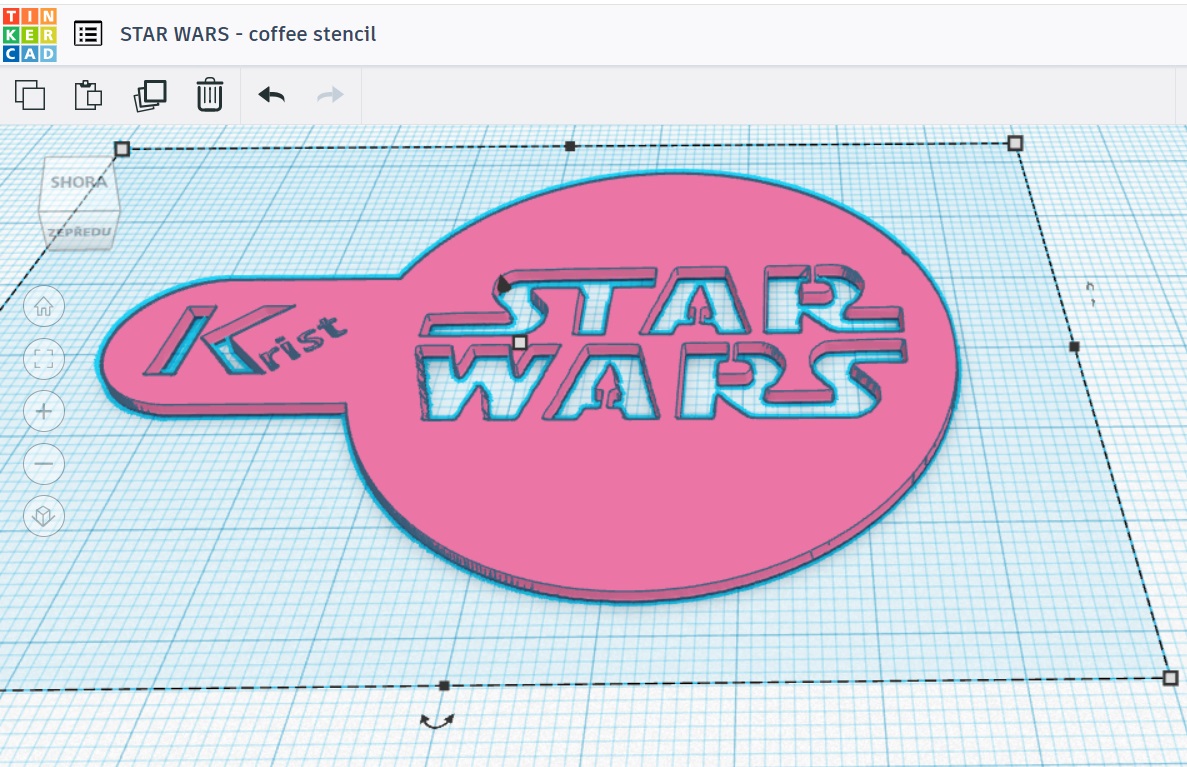 Miniatura 2 do modelo 3D STAR WARS - coffee stencil