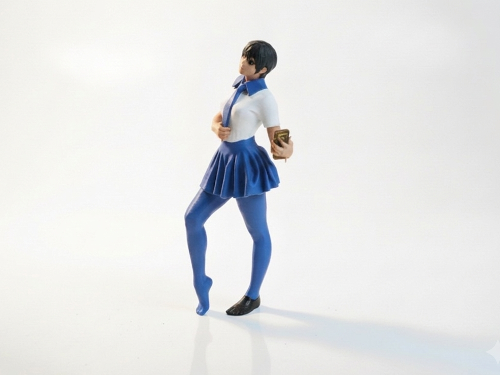 Selfie Girl Figurine Female Character 3D Printable