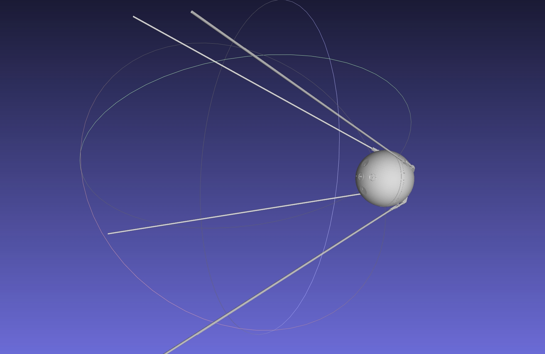 Sputnik Satellite 3D-Printable Scale Model