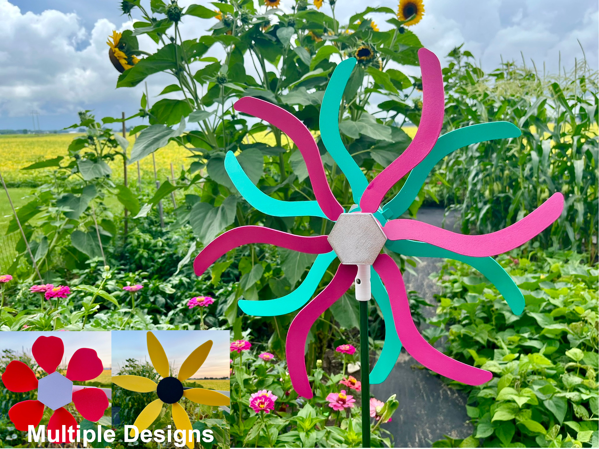 Dual Garden Spinner - Snap Together Easy Print
