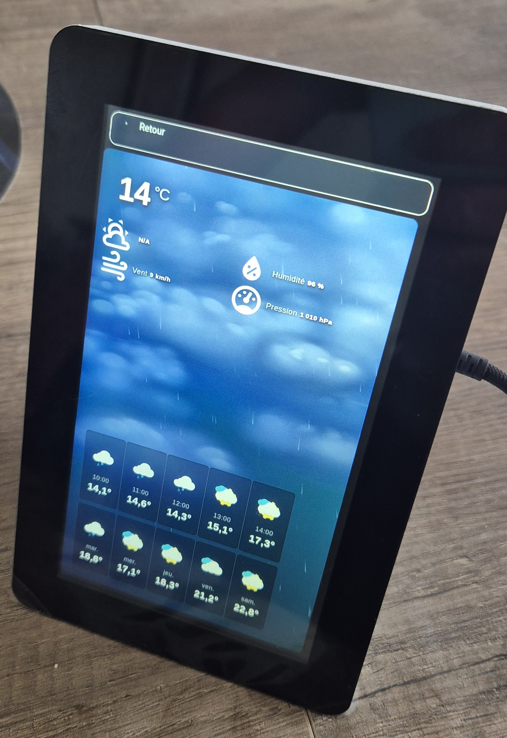 table vertical pi touchscreen 2 7"