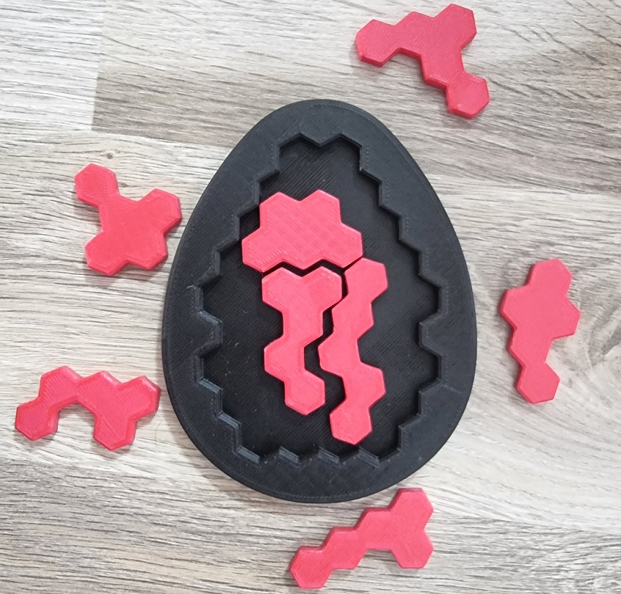 Egg puzzle - Brain teaser (+Laser Cut Files)