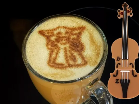 STAR WARS YODA - coffee stencil