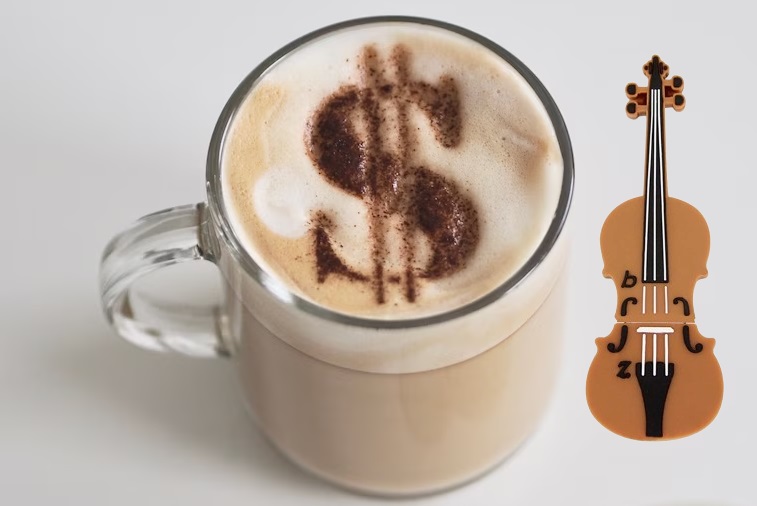 DOLLAR - coffe stencil