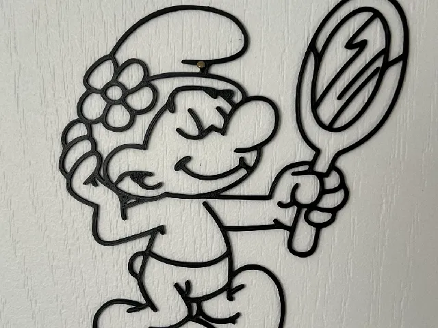 Vanity Smurf Wall Art (Schtroumpf Coquet)