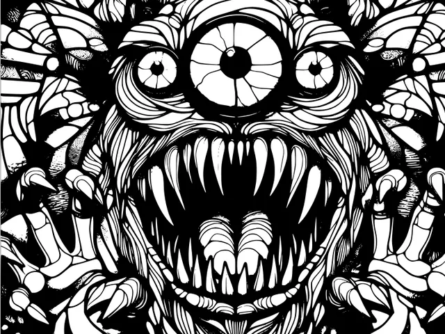 Wall art: Monster 15 (two colours)