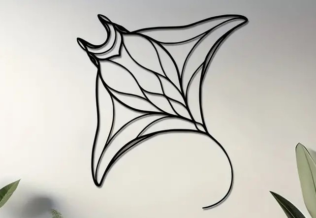 Manta ray - wall art by klimoma | Download free STL model | Printables.com