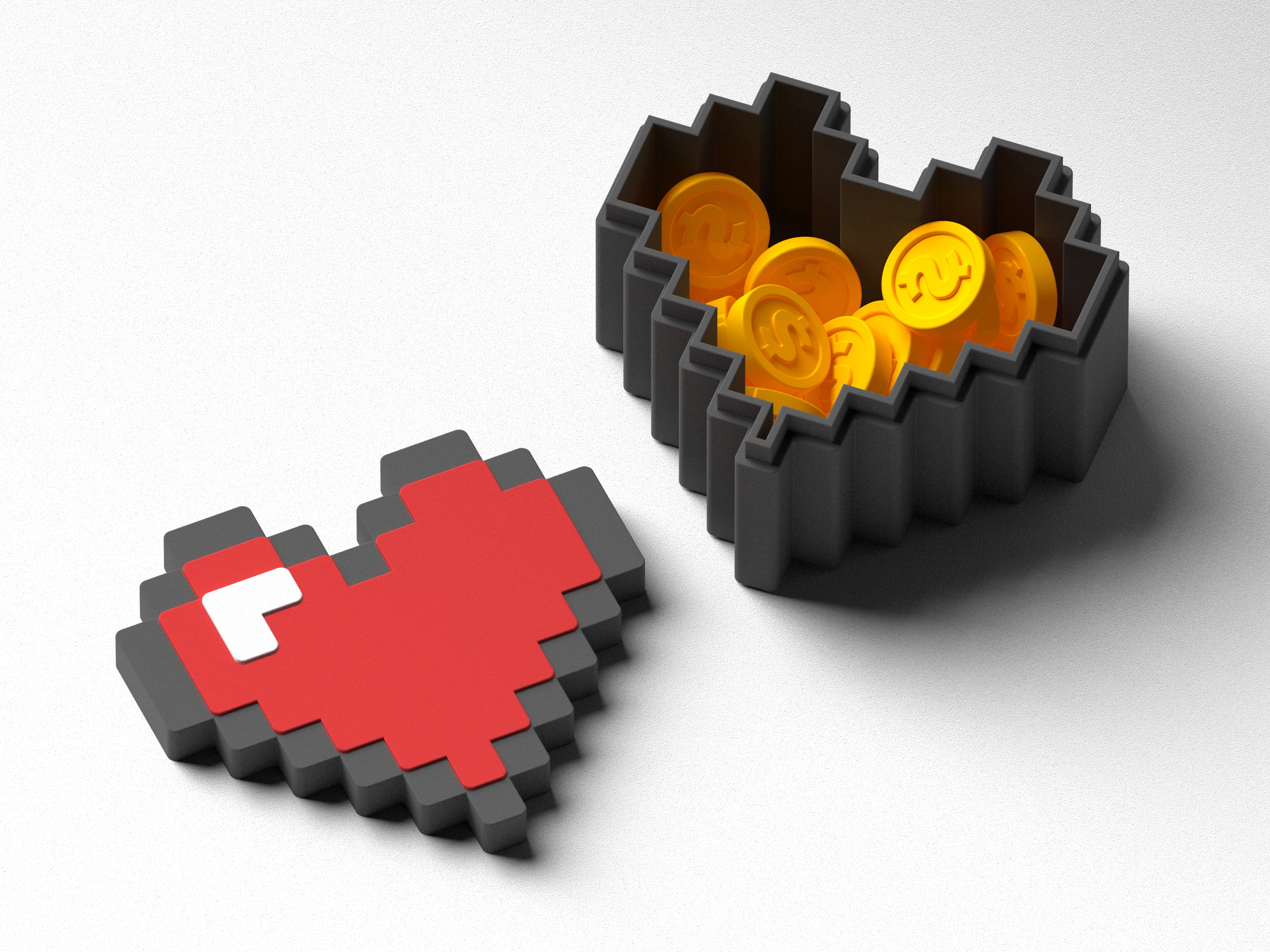 Pixel Heart Box - Valentine's Day gift box