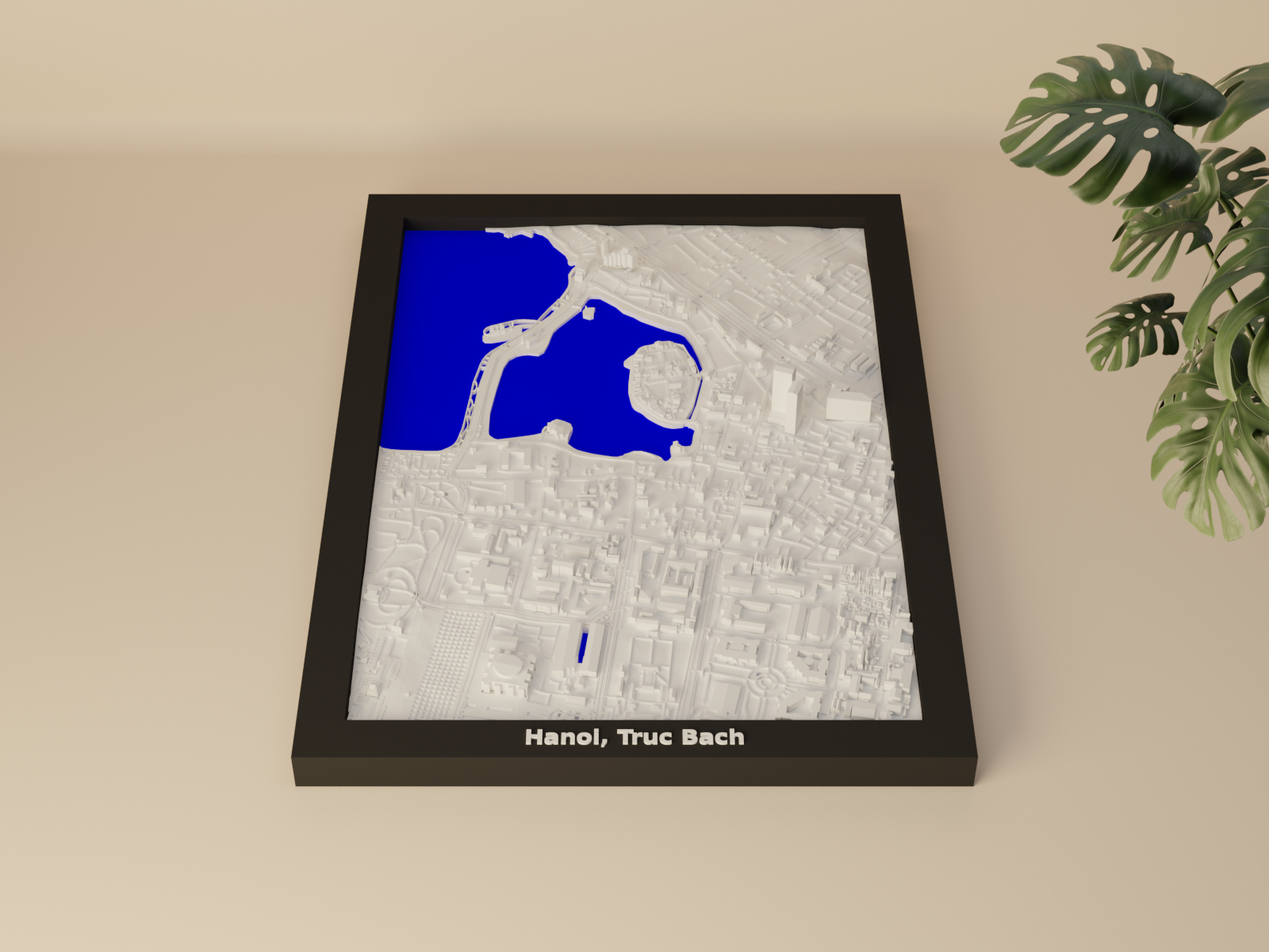 Hanoi, Truc Bach, Vietnam - 3D Miniature