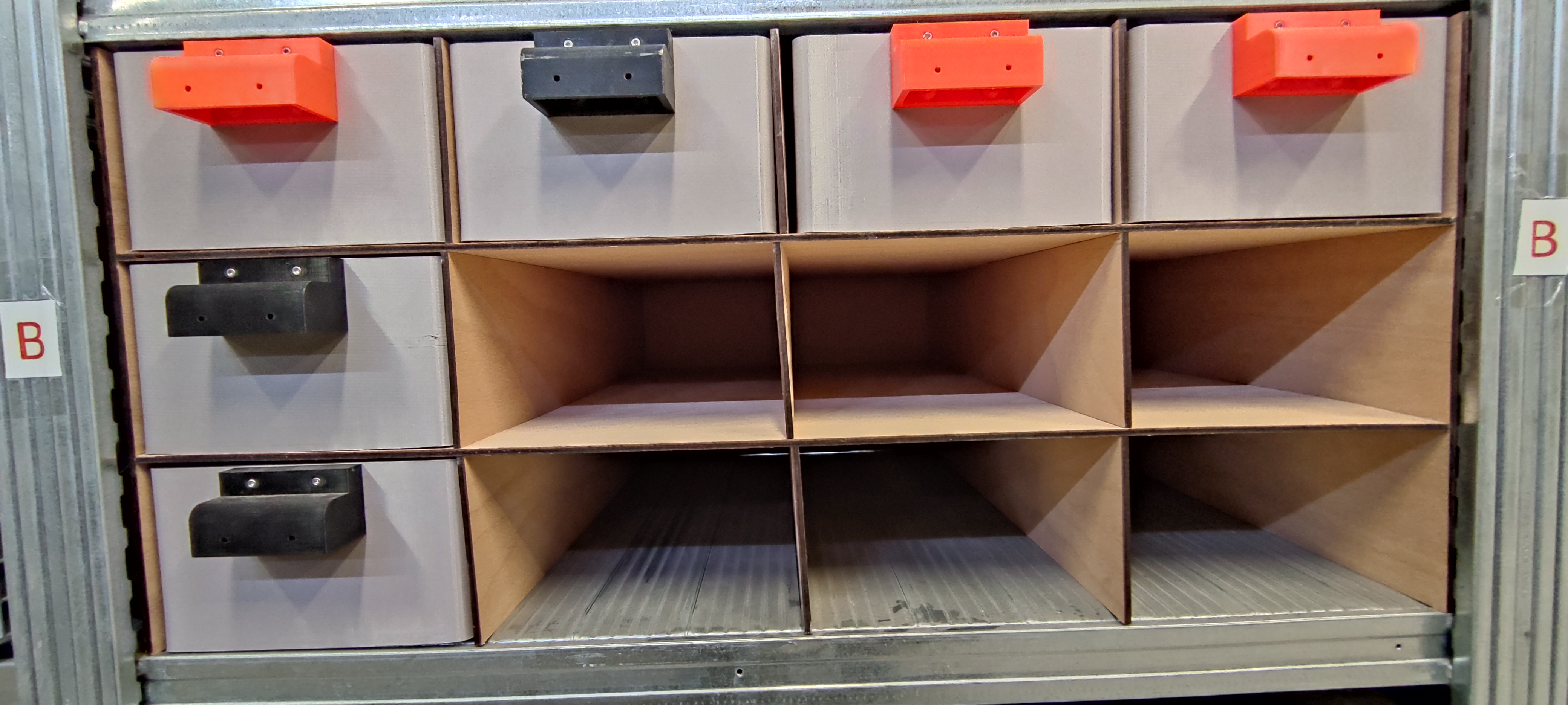 DIY modular storage system with drawers
