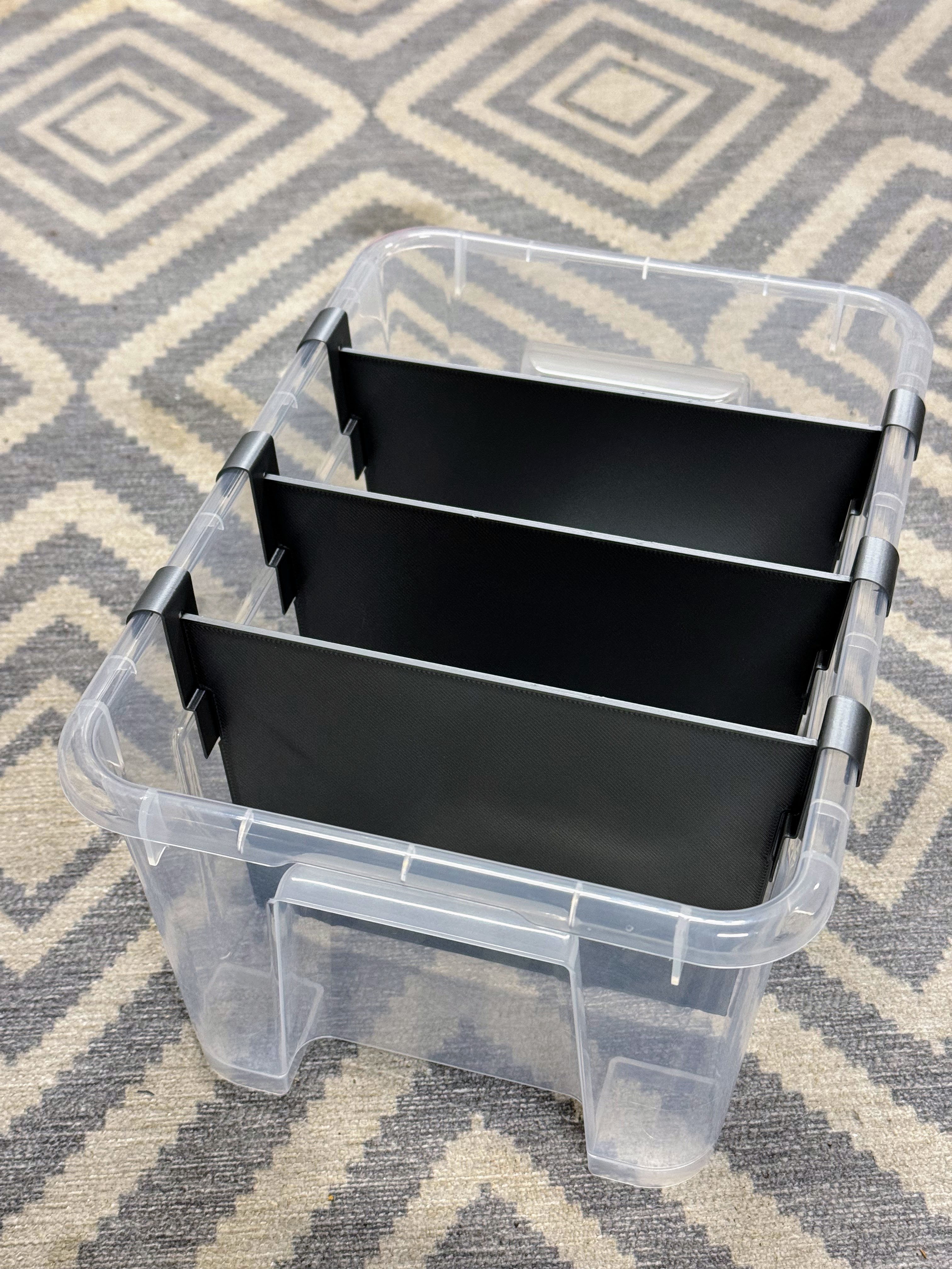Clean clip-in divider for Ikea Samla 1 Gallon / 5L