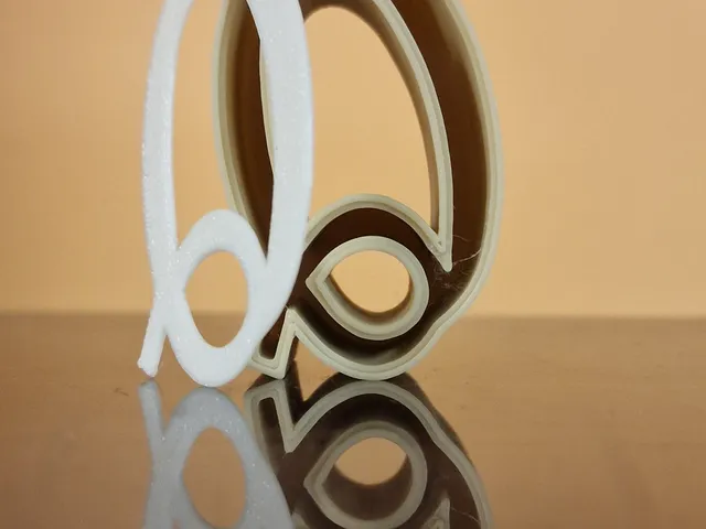 Stylish two-part, foldable letters with space for an LED strip and a cable hole.