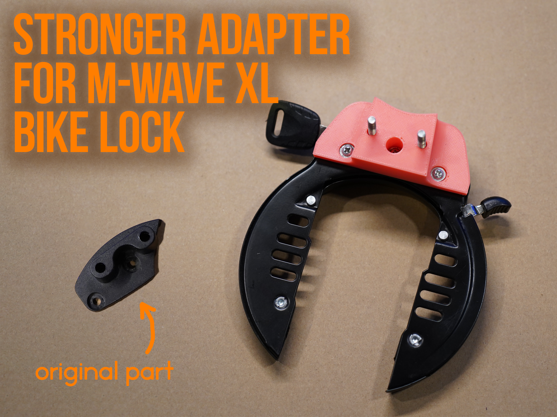 M-Wave XL bike lock mounting replacement adapter