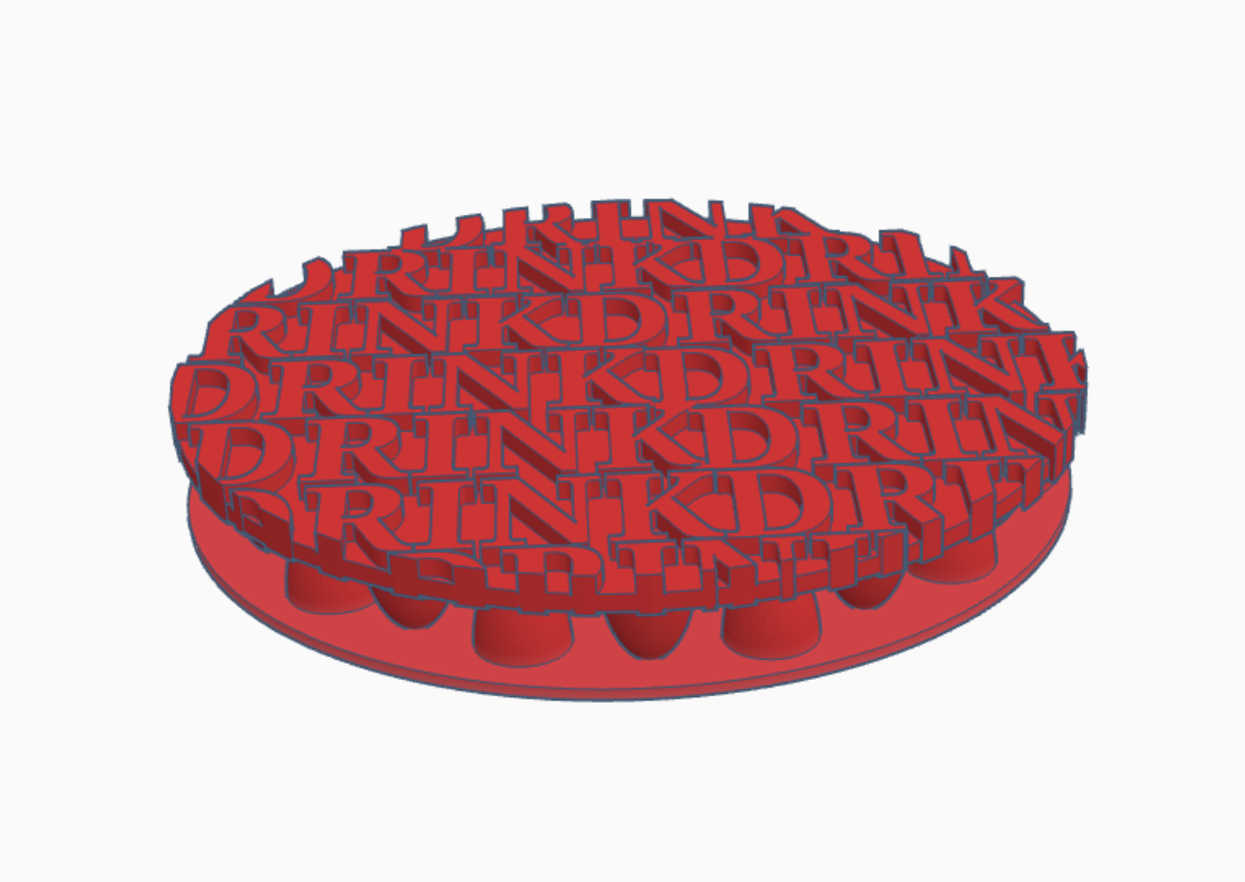 DRINK DRINK DRINK cup coaster
