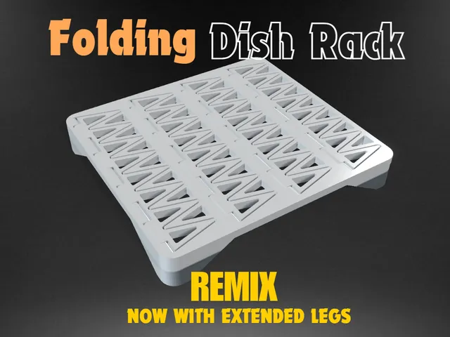 Folding Stowaway Dish Rack - With Extended Legs