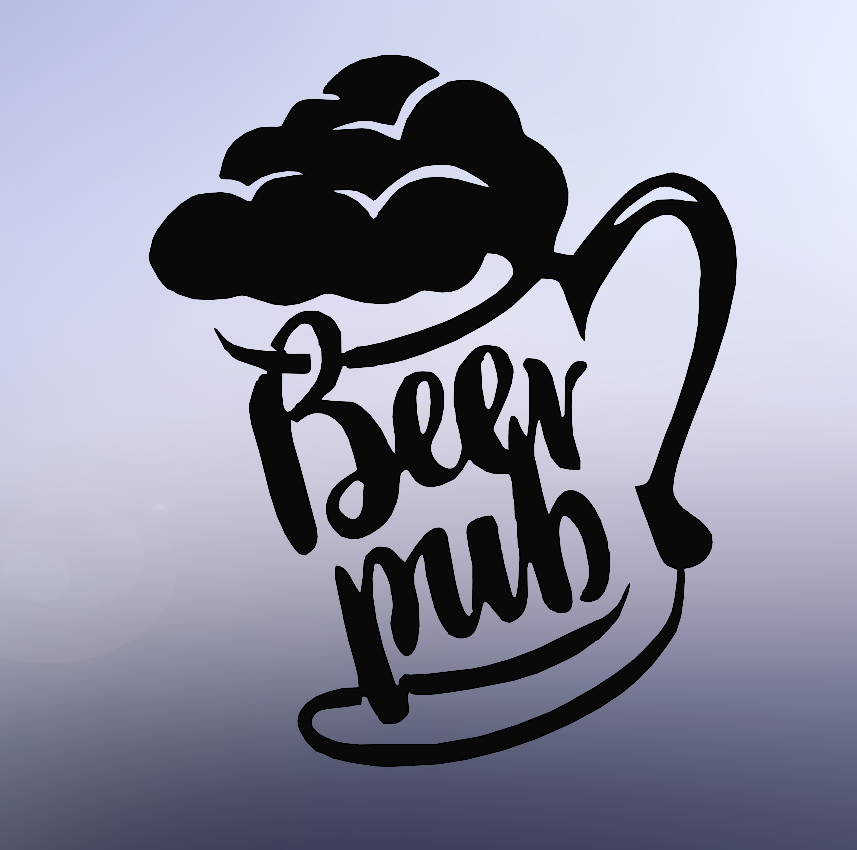 Beer Pub: Line Art of a Beer Mug