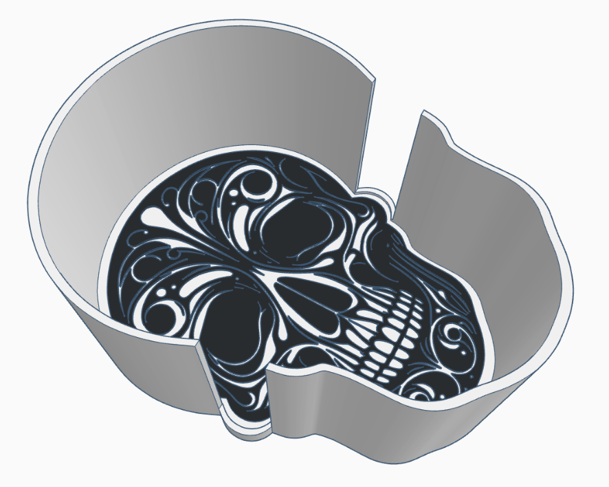 Skull coasters and coaster holder (two colours / four colours)