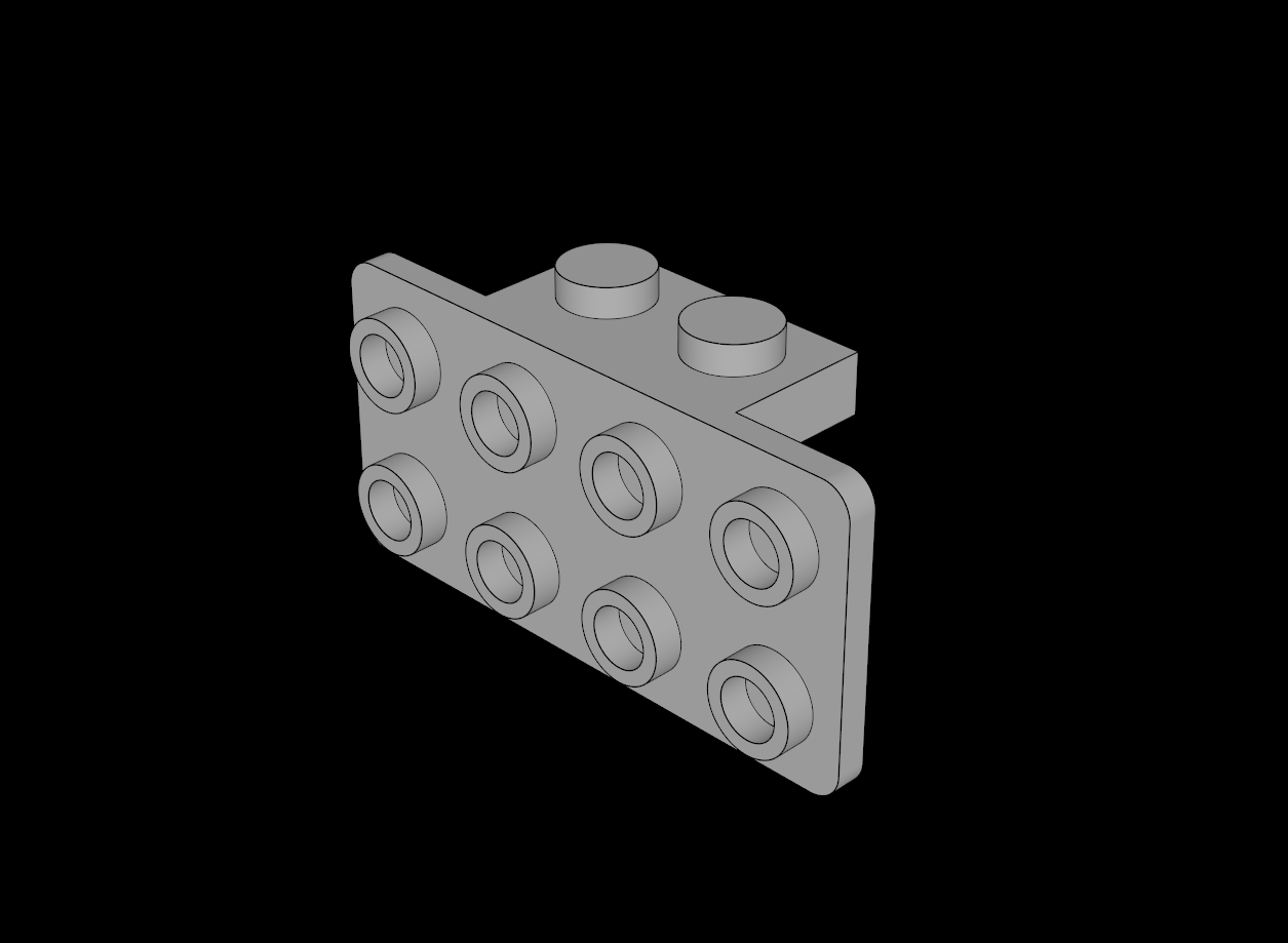 Lego Compatible (93274.dat) Bracket  1 x  2 -  2 x  4