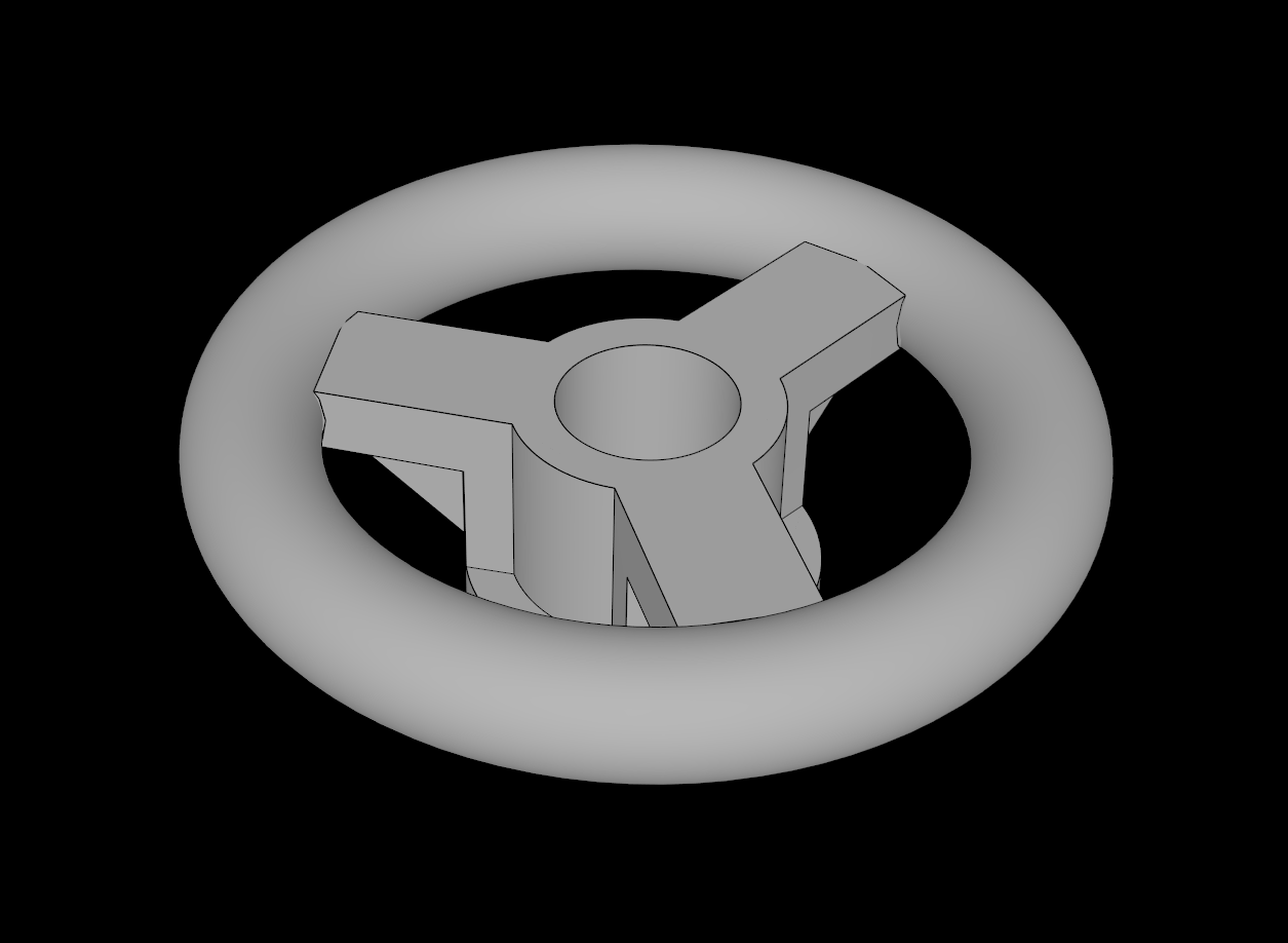 Lego Compatible (16091.dat) Car Steering Wheel 2D Reinforced