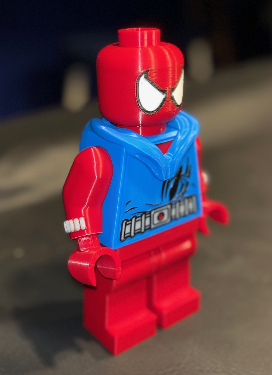 Scarlet Spider Brick MegaFigure (5:1 Scale)