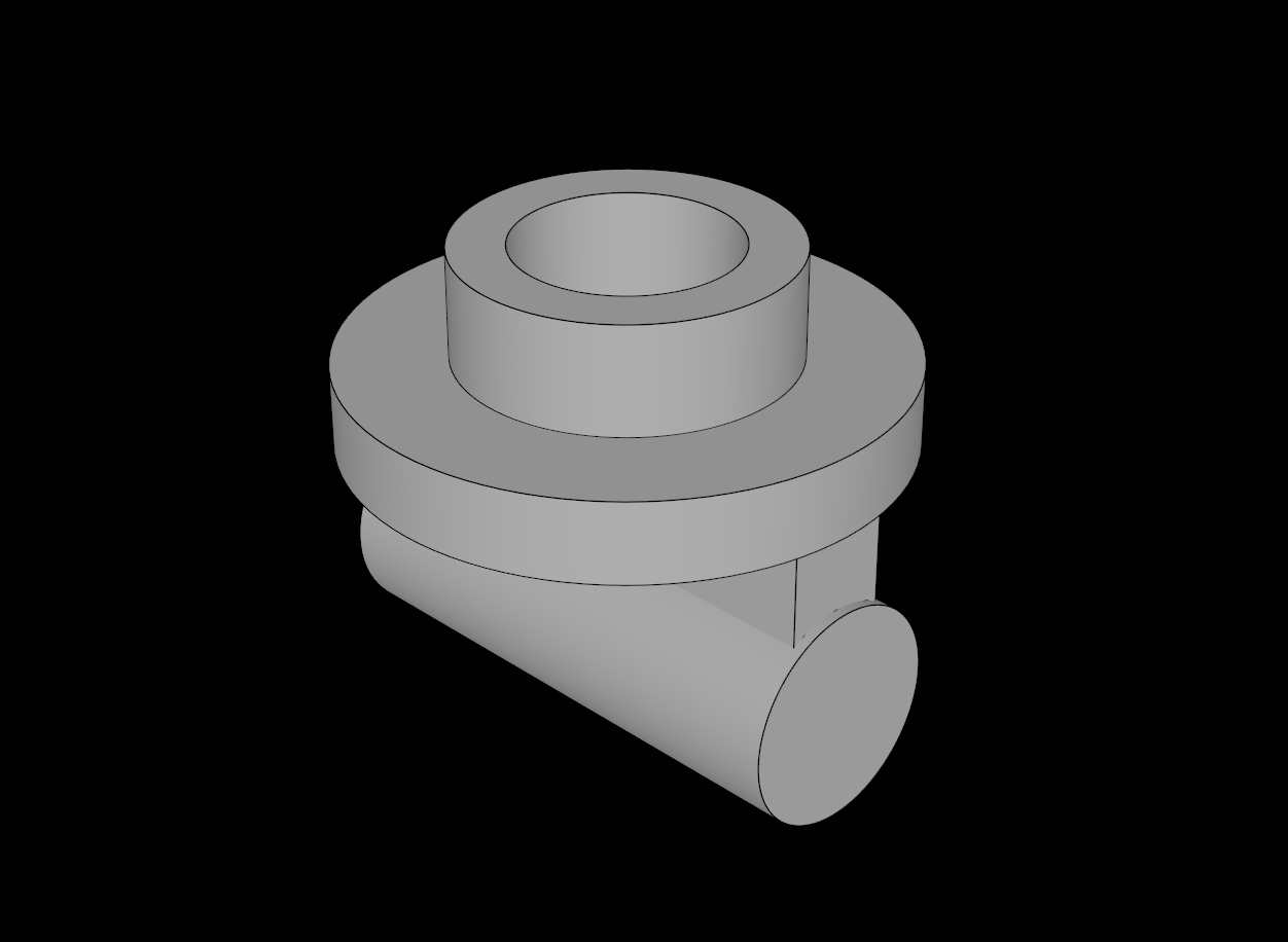 Lego Compatible (25893.dat) Plate  1 x  1 Round with Horizontal Handle Below
