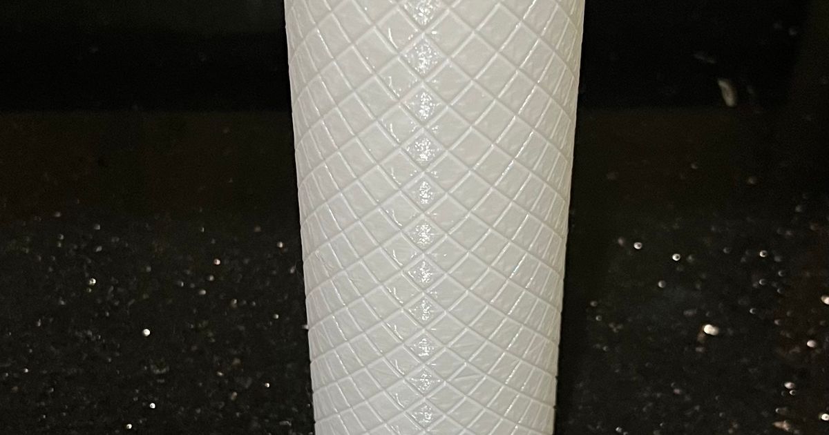 Diamond Knurled Container by 3d mass production Download free STL