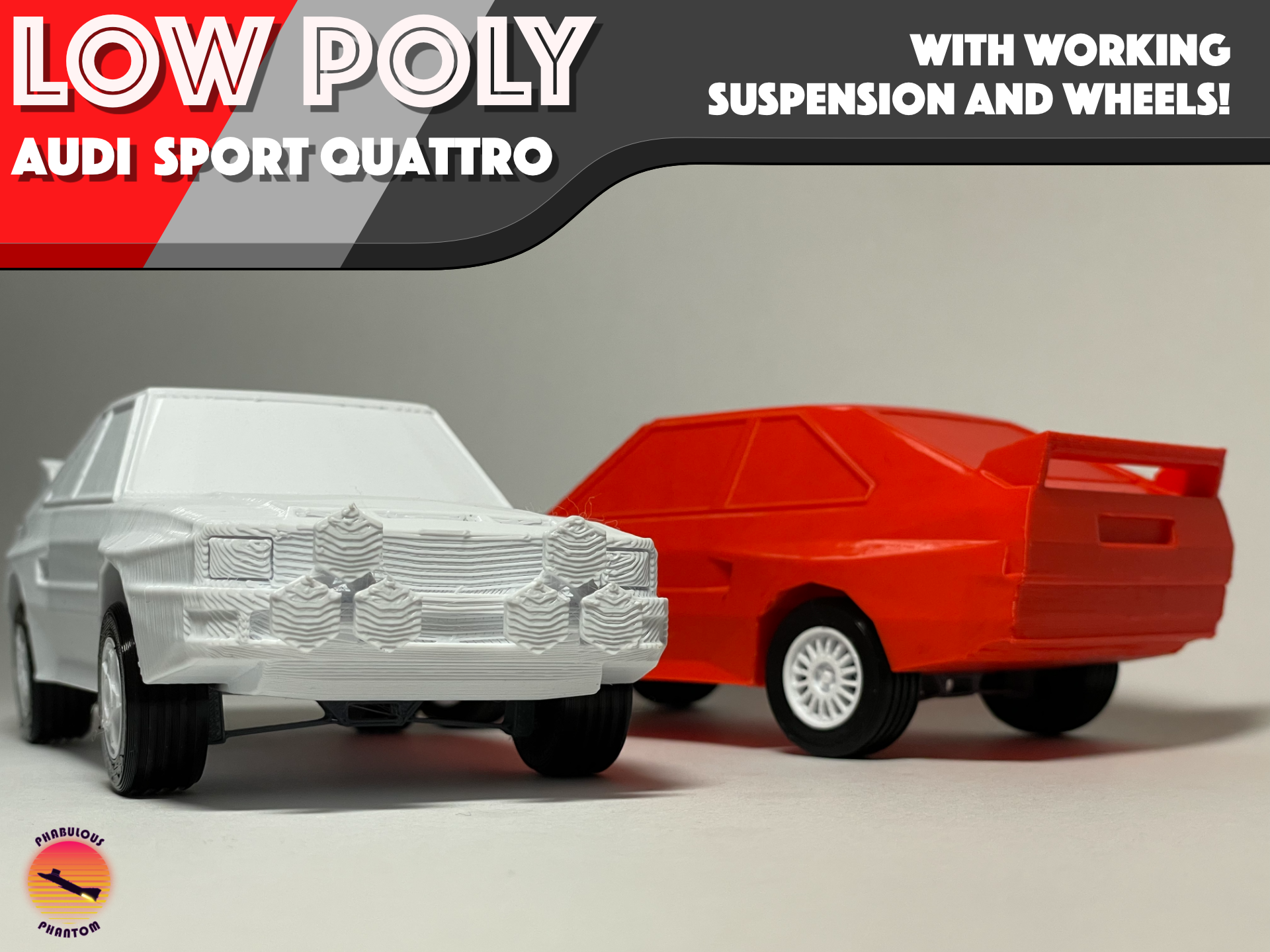 Low-Poly Audi Sport Quattro - Modular Cars