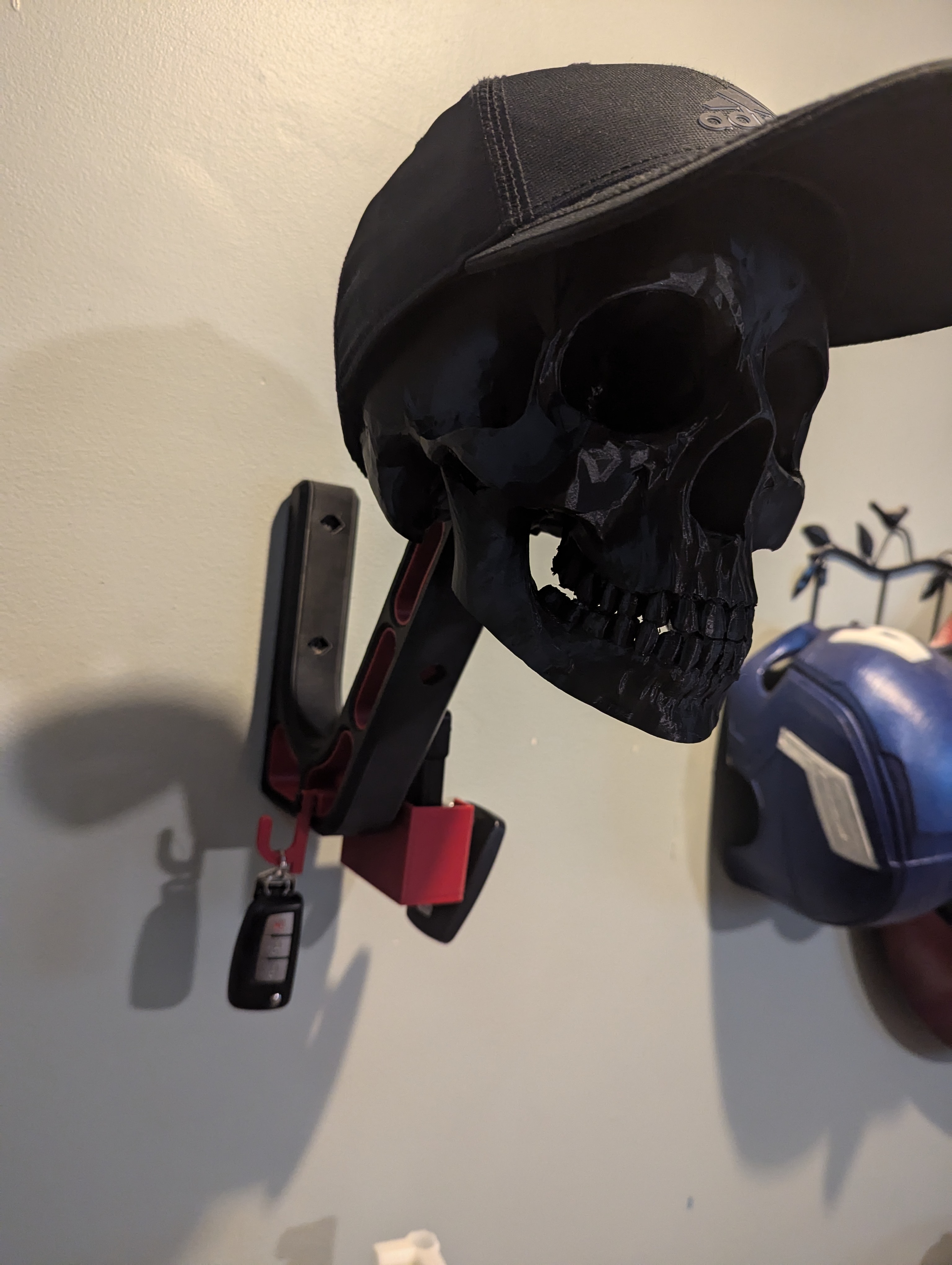 Key and wallet holder for Skull Helmet Holder 3D model thumbnail