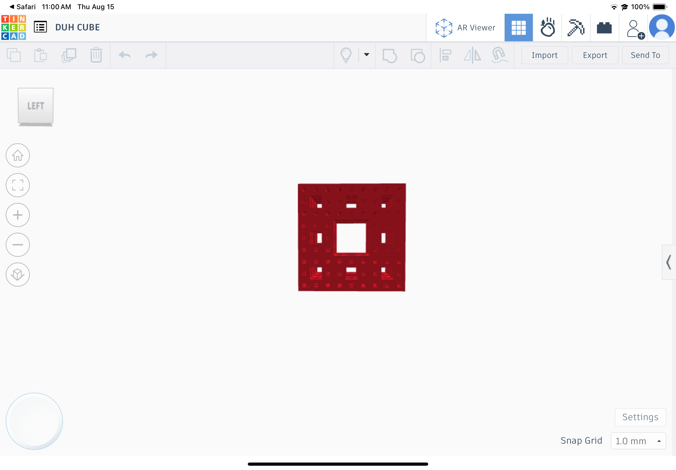 Miniatura 2 do modelo 3D Menger sponge