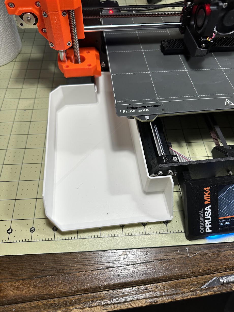Prusa Mk4 Dust Tray, Toolbox, Filament Oozing Collector