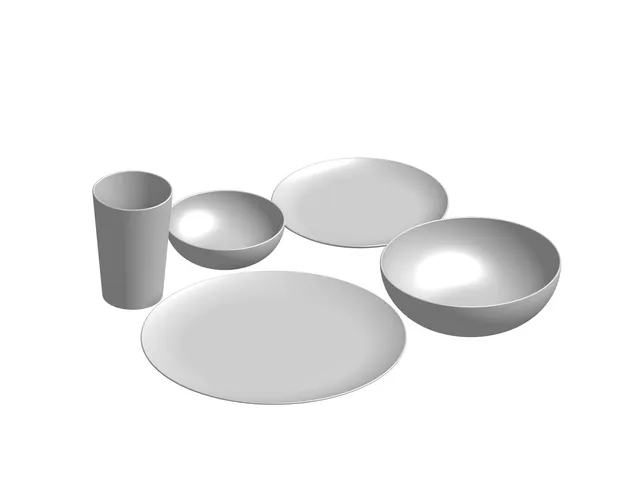 Dinnerware Set Complete with Cups Bowls and Plates