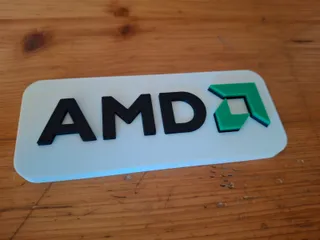 AMD logo single extruder by LukasZu3D | Download free STL model ...