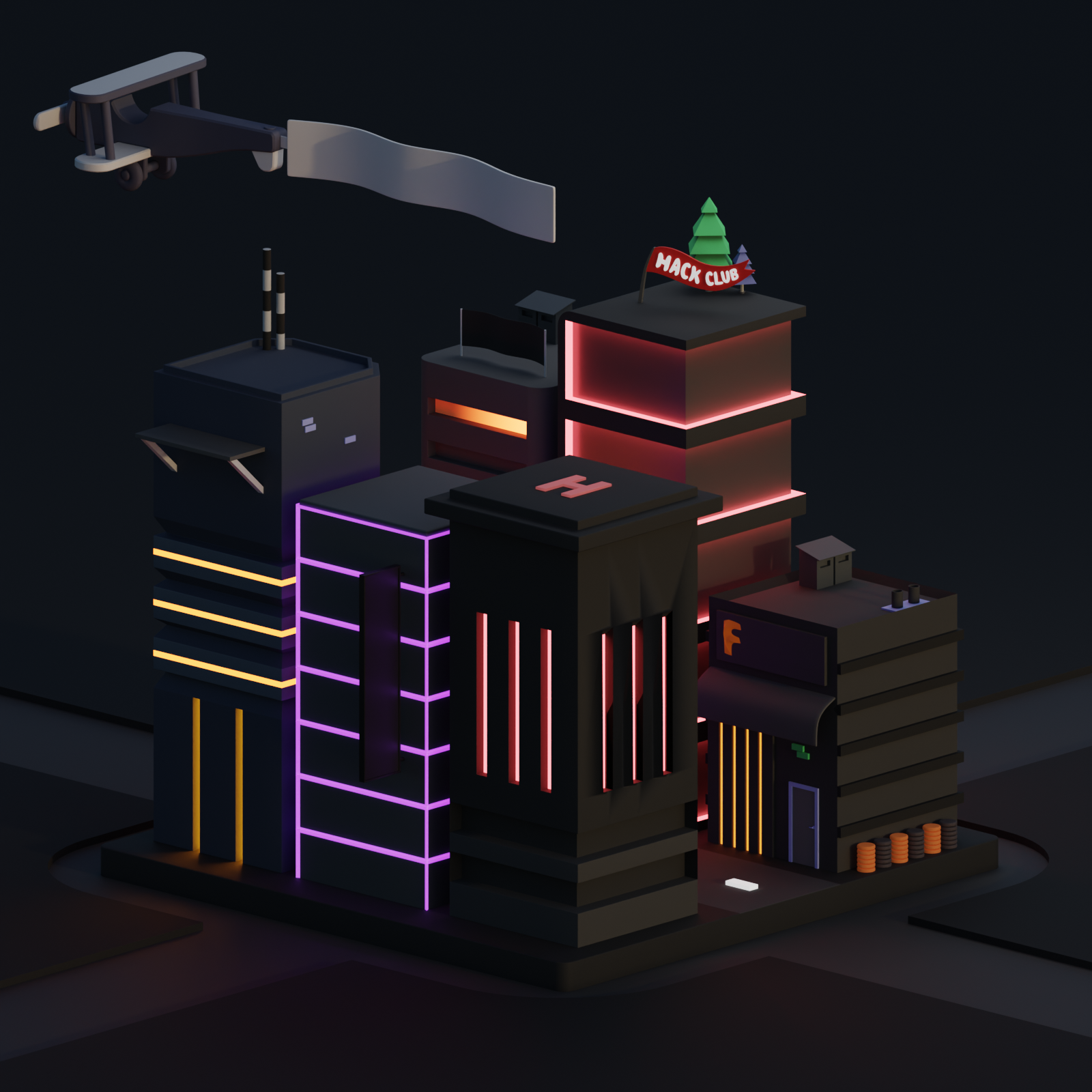 Cubic City Illustration