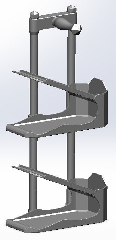 Shoes Organizer multi floor 3D model thumbnail