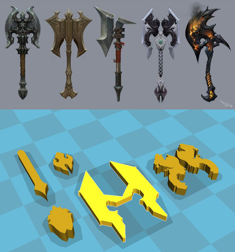 3d weapon model of the Nasus universe