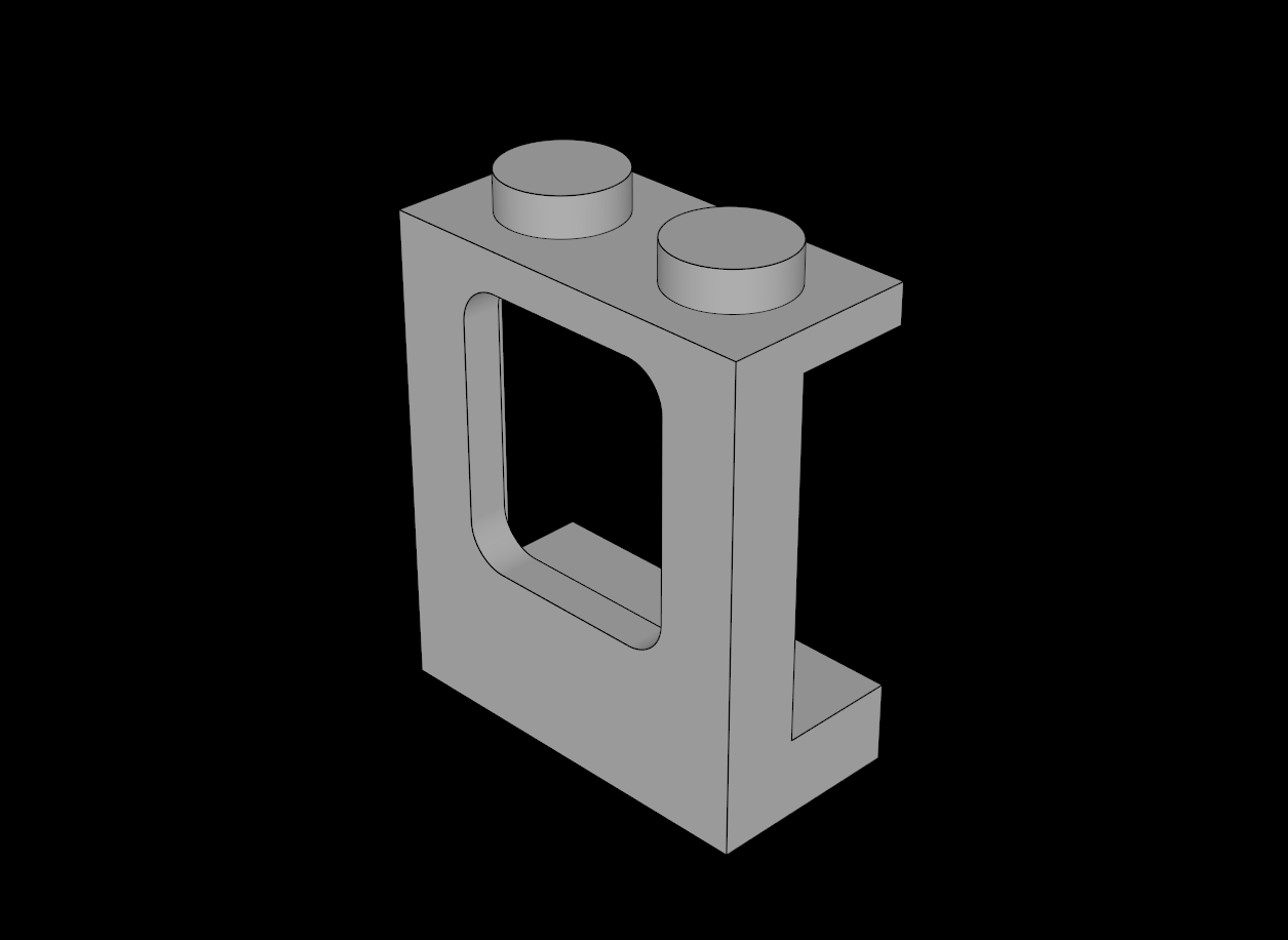 Lego Compatible (2377.dat) Window  1 x  2 x  2 Plane
