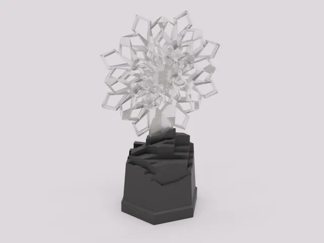 Universal Trophy Base with Snowflake Example